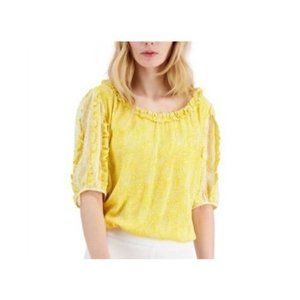 Jpr Studio Ruffled Floral-Print Blouse - Freesia Size M